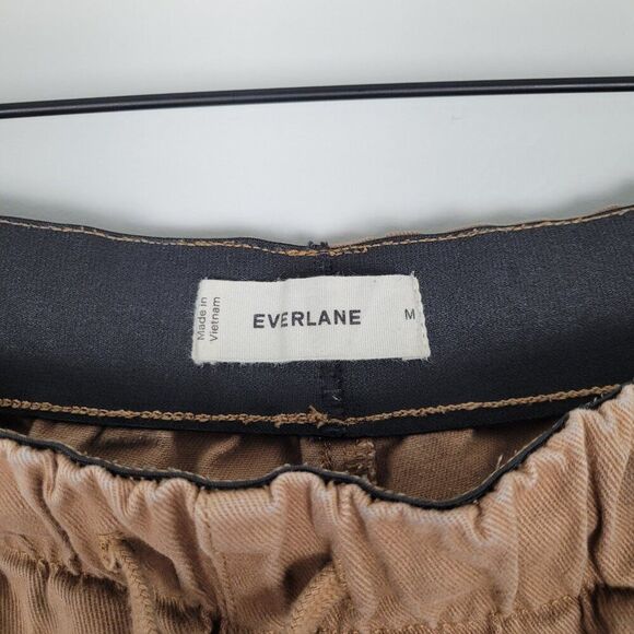 Everlane The Easy Short Organic Cotton Stretch Twill Elastic Waist Brown Size M - Picture 11 of 11